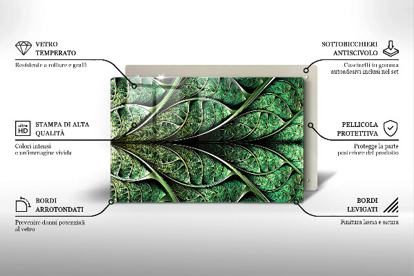 Copri piano cottura Struttura della nervatura fogliare