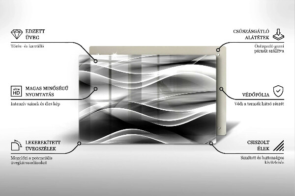 Copri piano cottura Linee astratte di fumo