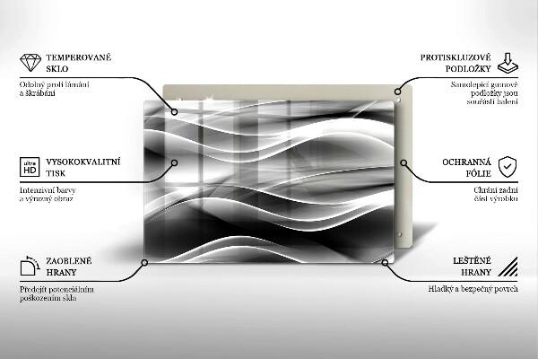 Copri piano cottura Linee astratte di fumo