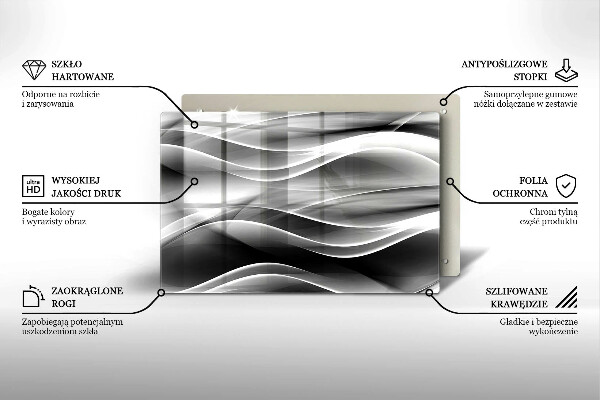 Copri piano cottura Linee astratte di fumo