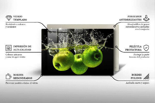 Copri piano cottura Mele verdi e acqua