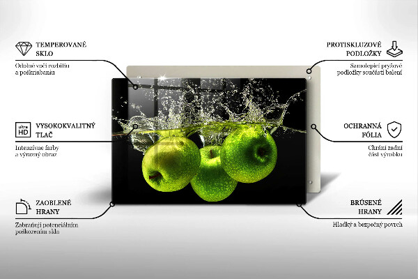 Copri piano cottura Mele verdi e acqua