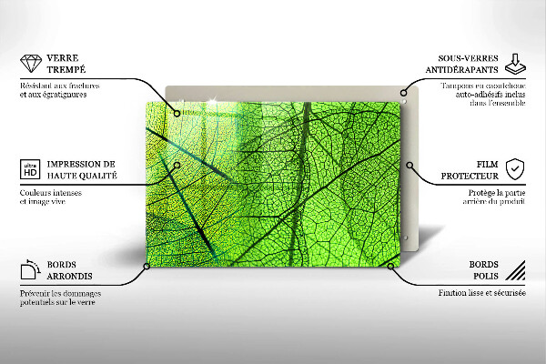 Copri piano cottura Vene delle foglie naturali
