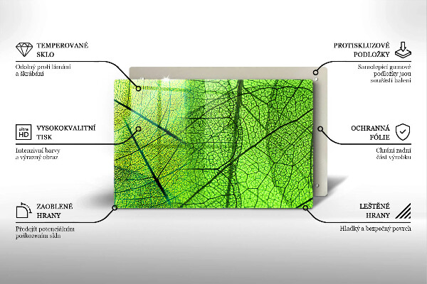 Copri piano cottura Vene delle foglie naturali