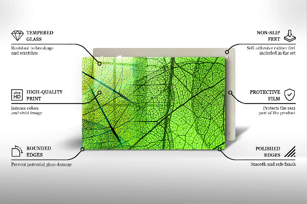 Copri piano cottura Vene delle foglie naturali