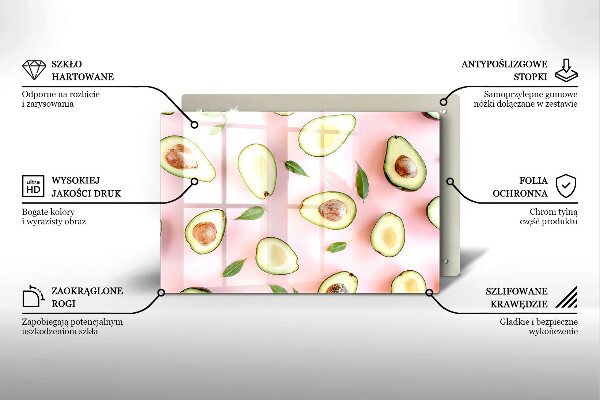 Copri piano cottura Modello di avocado
