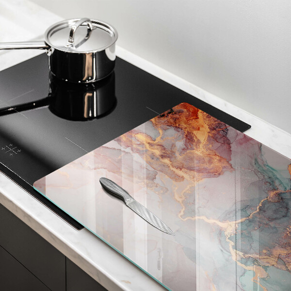 Protezione piano cottura Marmo con oro