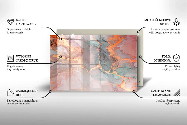 Protezione piano cottura Marmo con oro
