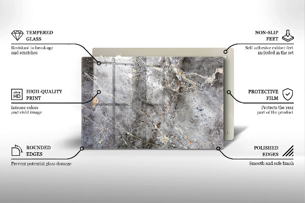 Copri piano cottura Trama di pietra