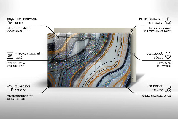 Protezione piano induzione roccia con oro