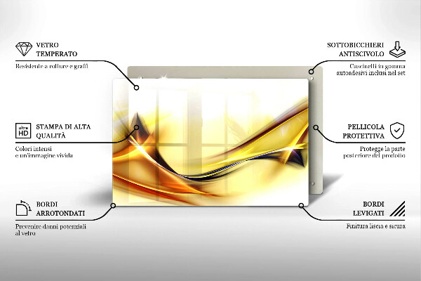 Copri piano cottura Linee astratte di luce