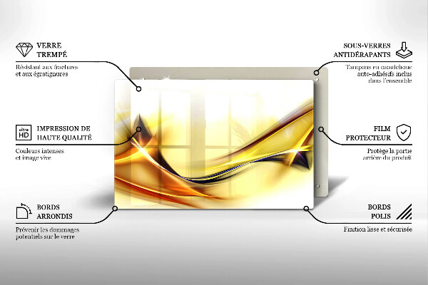 Copri piano cottura Linee astratte di luce