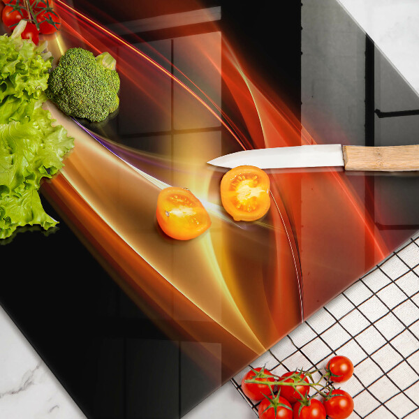 Copri cucina in vetro Fumo e luce astratti