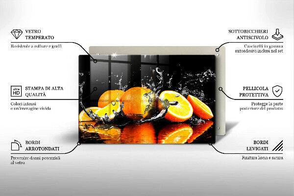 Protezione piano cottura Succoso frutto arancione