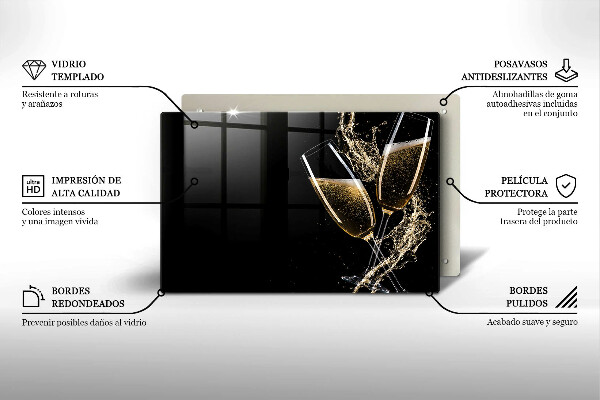Copri piano cottura Bicchieri di champagne
