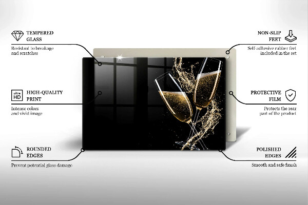 Copri piano cottura Bicchieri di champagne