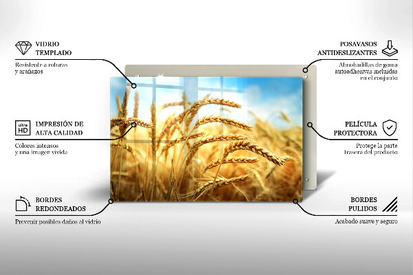 Protezione piano induzione Spighe di cereali nel campo