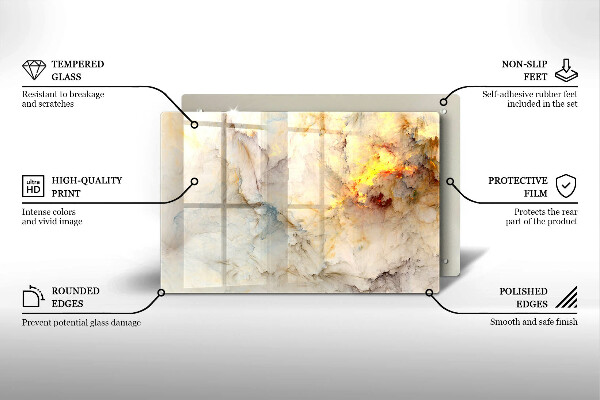 Copri piano cottura Struttura in marmo con oro