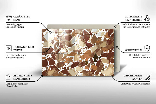 Protezione piano cottura Macchie decorative per pietra