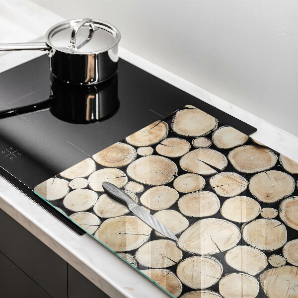 Copri piano cottura Tronchi d'albero in legno