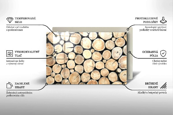 Copri piano cottura Tronchi d'albero in legno