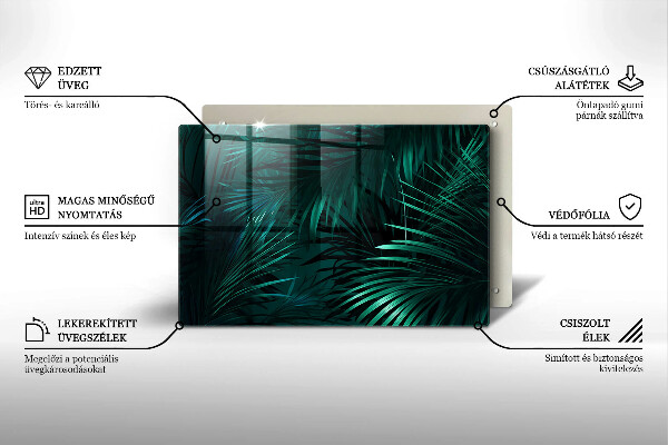 Copri piano cottura Foglie selvagge della giungla