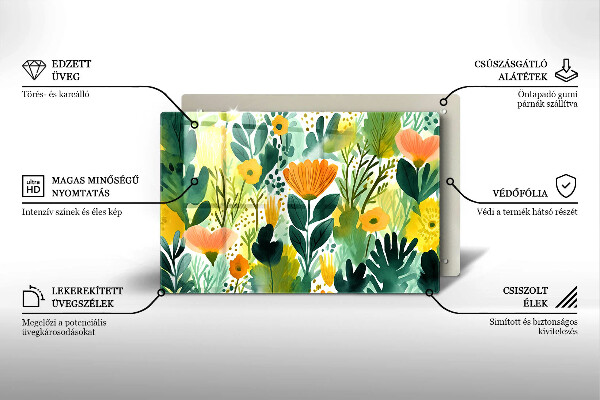 Copri piano cottura Fiori dipinti