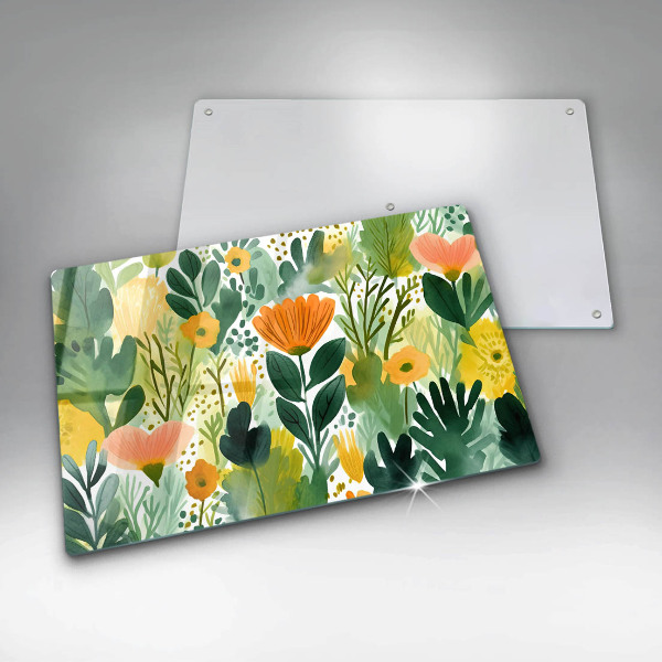 Copri piano cottura Fiori dipinti