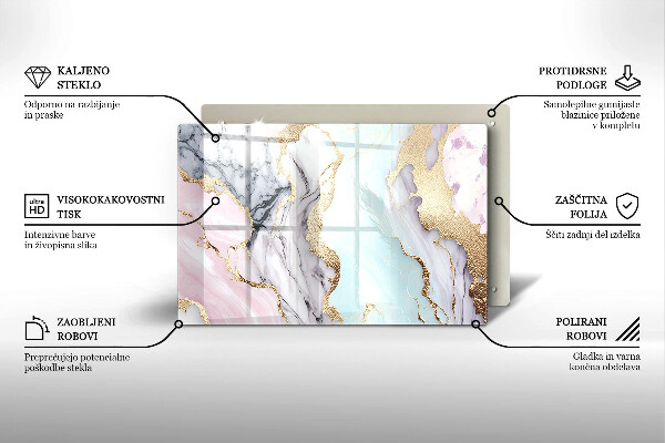 Protezione piano cottura Marmo pastello
