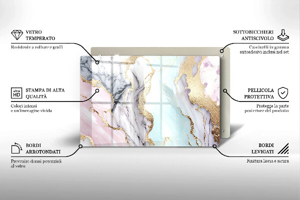 Protezione piano cottura Marmo pastello