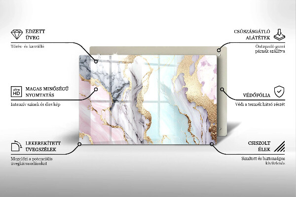Protezione piano cottura Marmo pastello