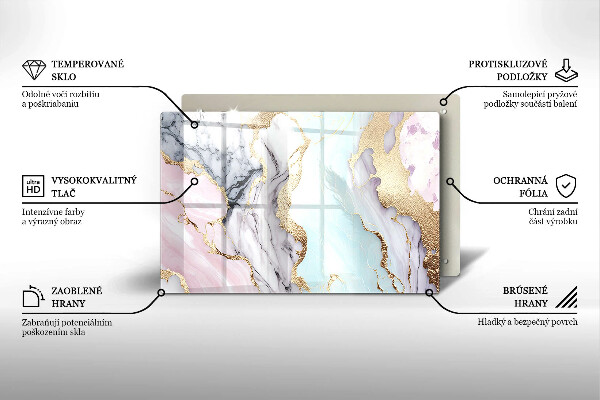 Protezione piano cottura Marmo pastello