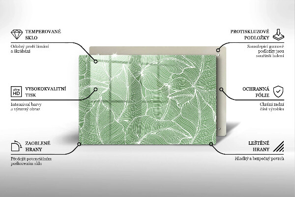 Protezione piano cottura Foglie lineari