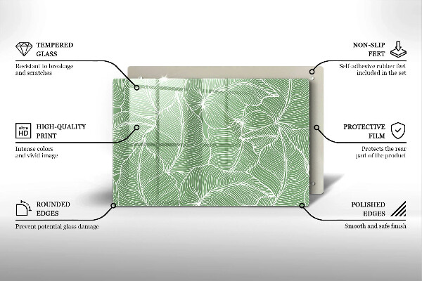 Protezione piano cottura Foglie lineari
