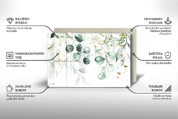 Protezione piano cottura Piante dipinte