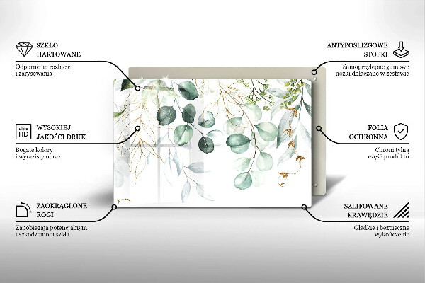 Protezione piano cottura Piante dipinte