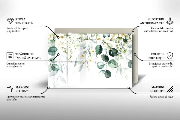 Copri piano cottura Piante ad acquerello
