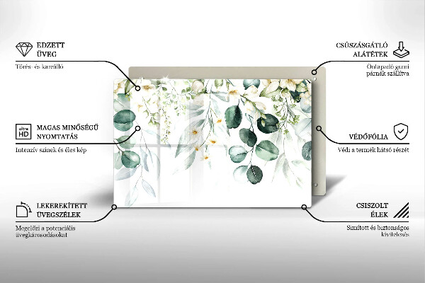 Copri piano cottura Piante ad acquerello