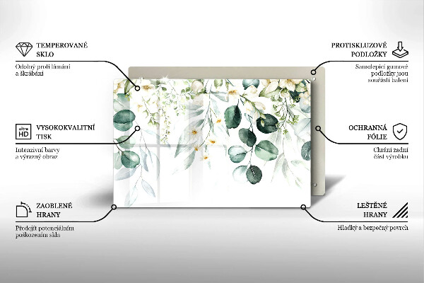 Copri piano cottura Piante ad acquerello