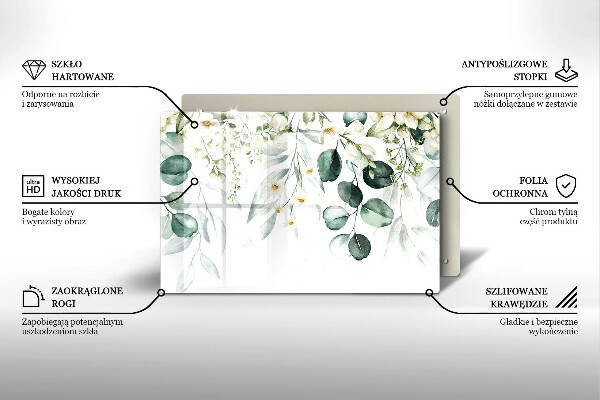 Copri piano cottura Piante ad acquerello