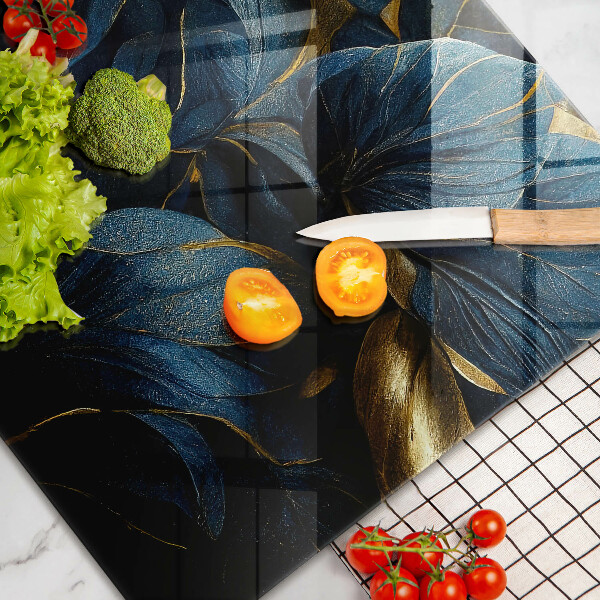 Protezione piano induzione Foglie decorative con oro