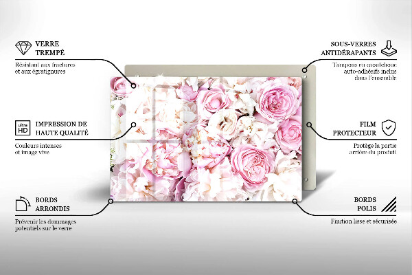 Protezione piano induzione Mazzo di peonia