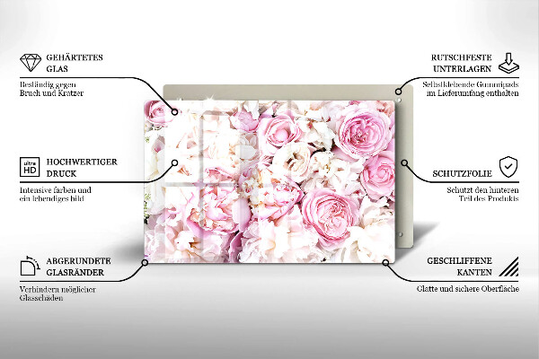 Protezione piano induzione Mazzo di peonia