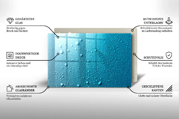 Protezione piano induzione Gocce d'acqua
