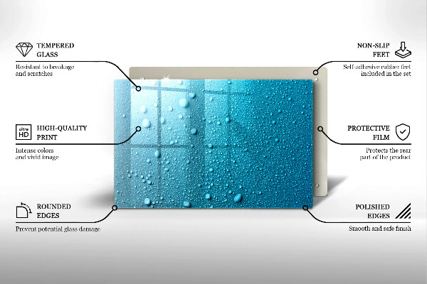Protezione piano induzione Gocce d'acqua