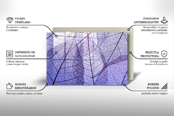 Protezione piano induzione Foglie con venature