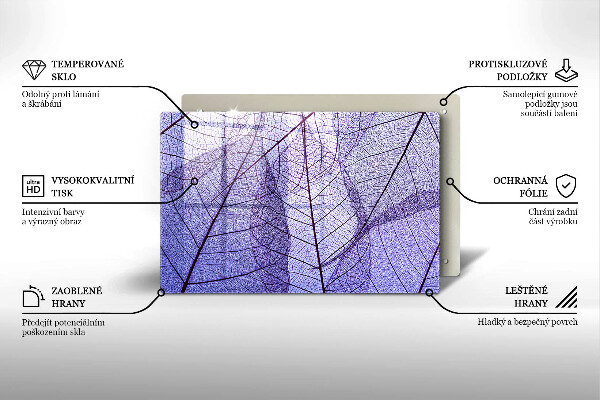 Protezione piano induzione Foglie con venature