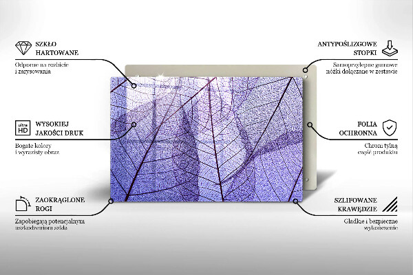 Protezione piano induzione Foglie con venature