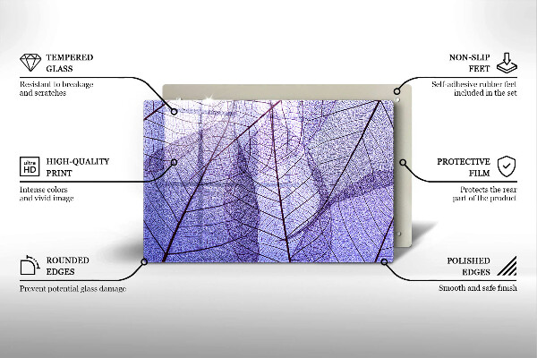 Protezione piano induzione Foglie con venature