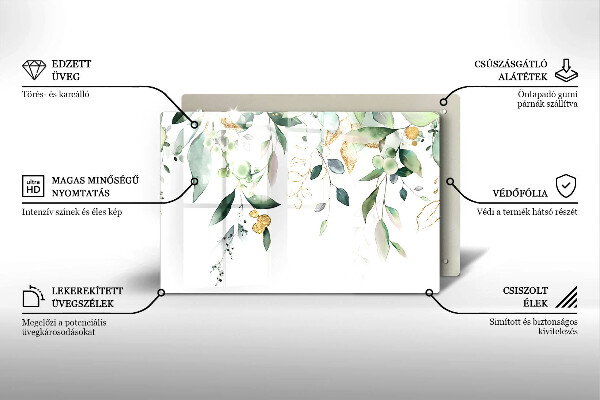Protezione piano induzione Foglie ad acquerello